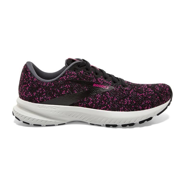 Brooks Launch 7 - Womens Road Running Shoes - Black/Ebony/Beetroot (75291UFAE)